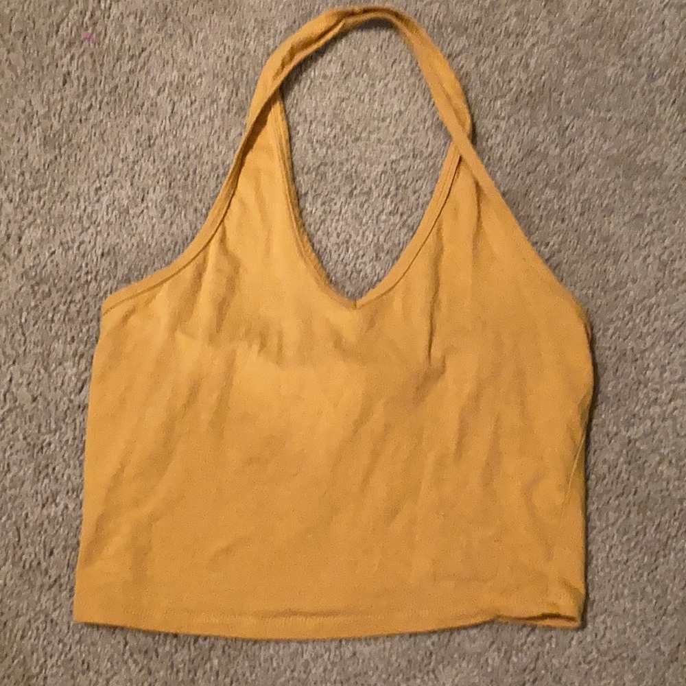 Yellow v neck top